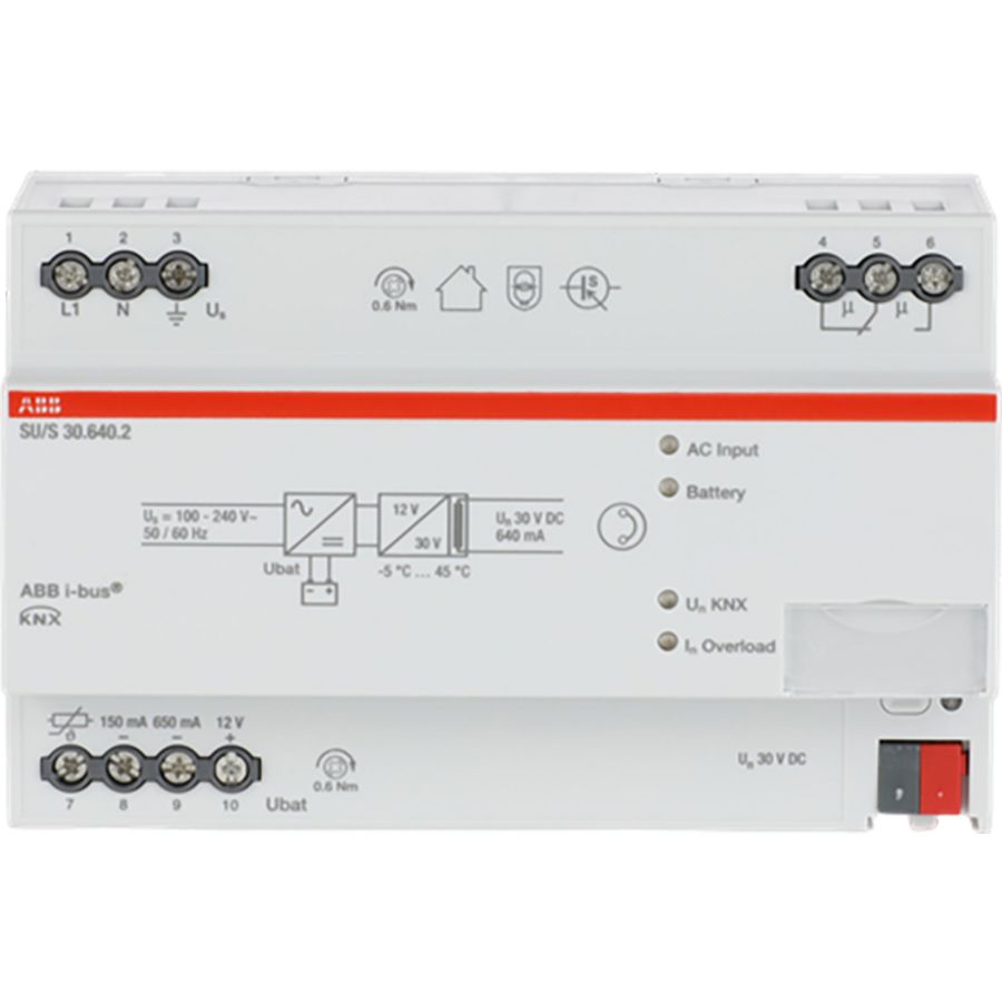 Onderbrekingsvrije voeding KNX 640 mA DIN-rail (SU/S30.640.2)