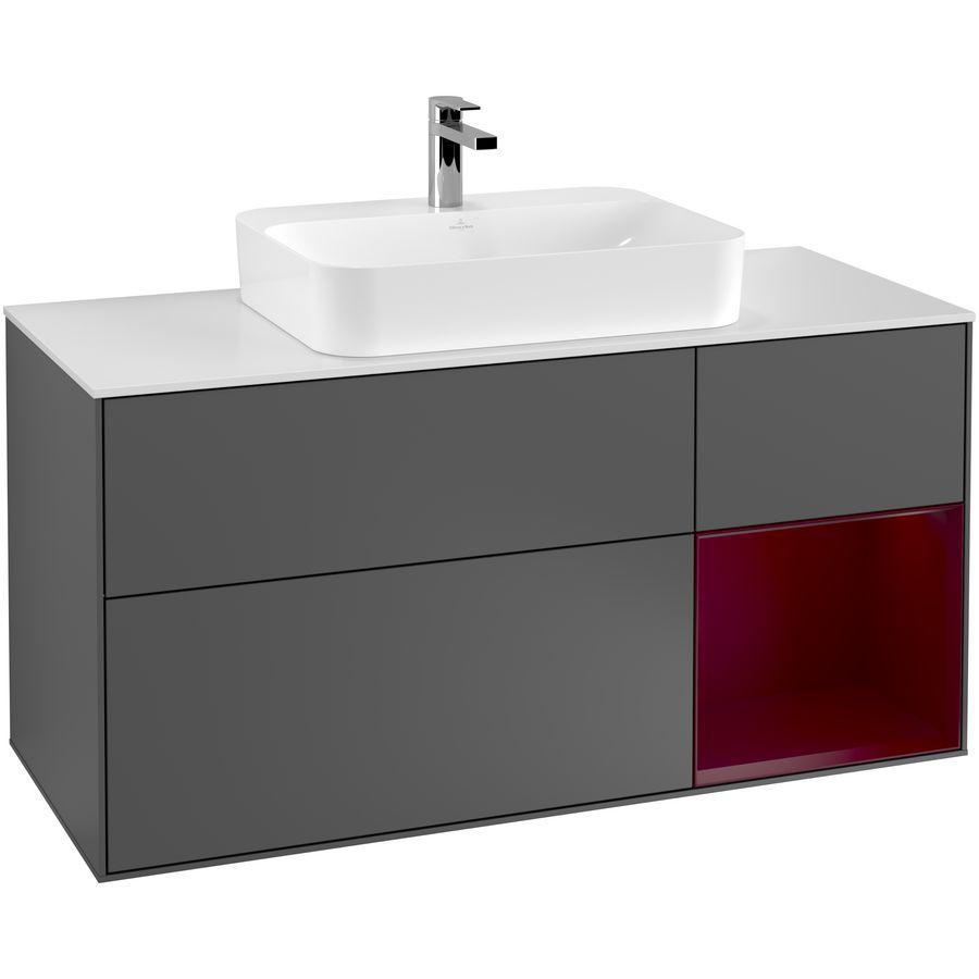 Wastafelonderkast Finion 1200x603x501mm Antr. Matt Lacquer F421HBGK