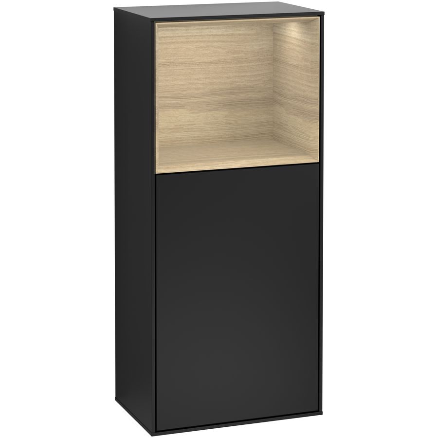 Zijkast Finion 418x936x270mm Black Matt Lacquer F510PCPD