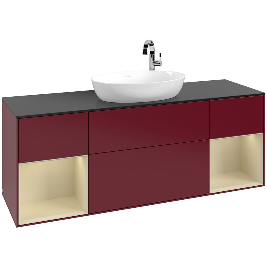 Wastafelonderkast Finion 1600x603x501mm Peony Matt Lacquer F982HJHB