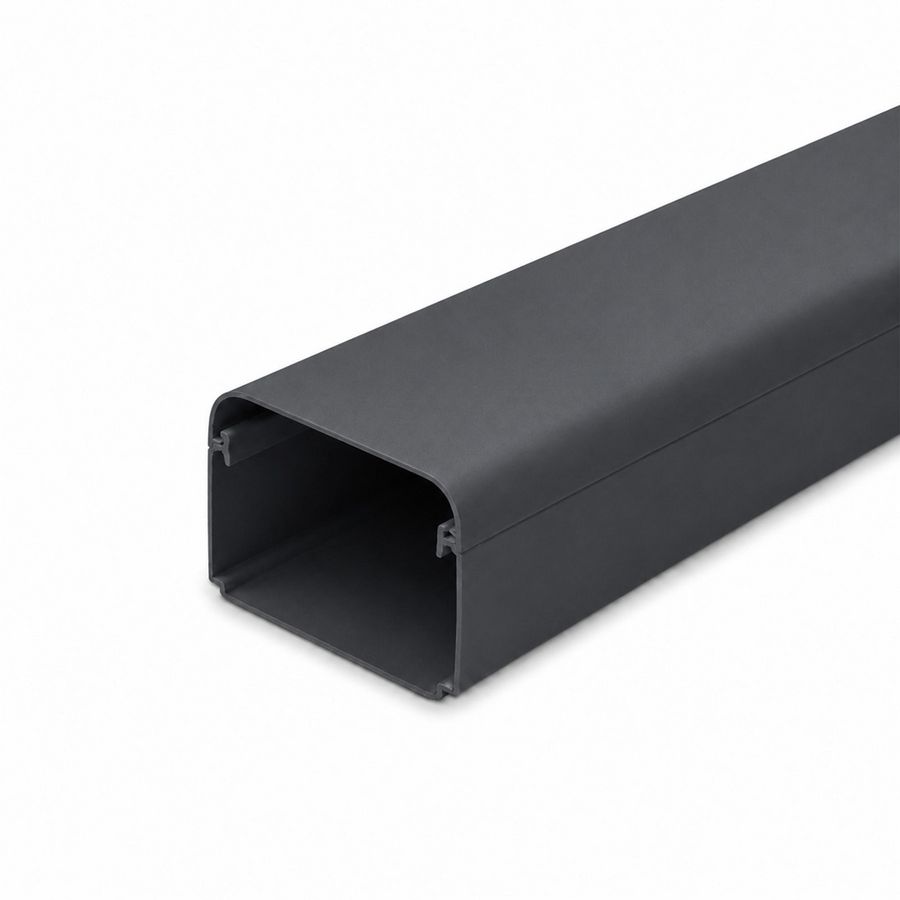 Lengte a 2mtr. leidinggoot met folie 65X50mm antraciet grijs PVC RAL7016