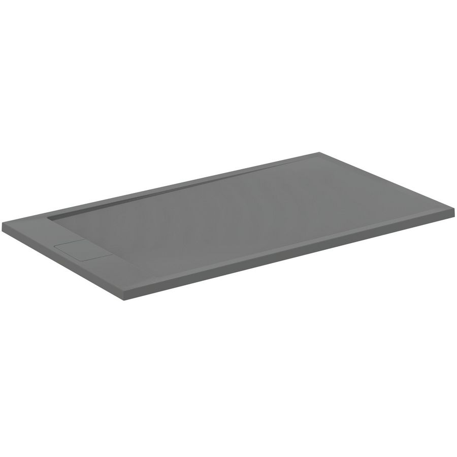 Douchebak ULTRA FLAT I.LIFE rechthoekig 1400x800x33mm betongrijs  zonder waste (korte zijde)