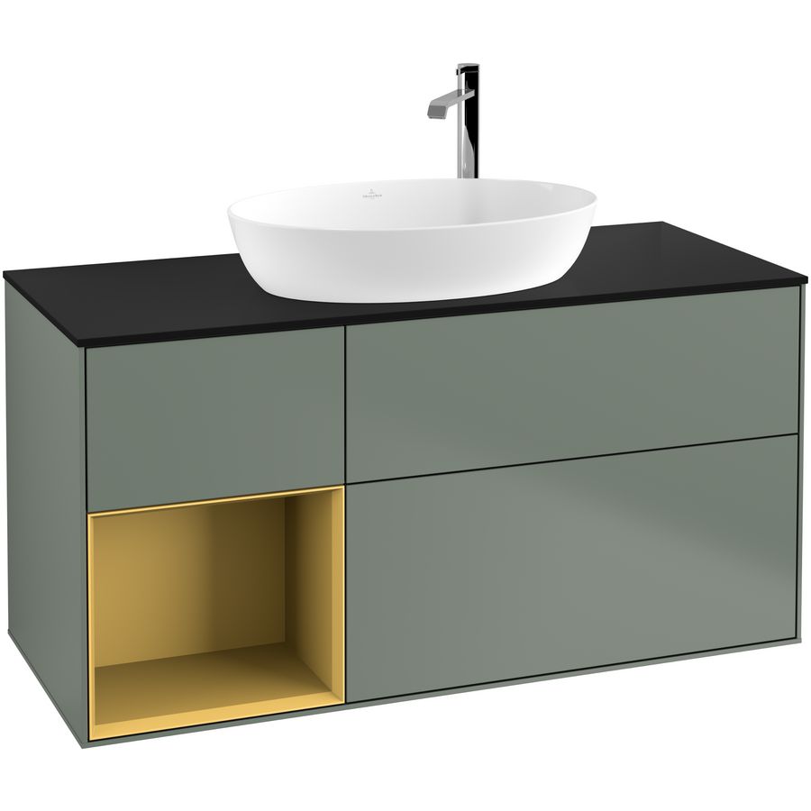 Wastafelonderkast Finion 1200x603x501mm Olive Matt Lacquer G942HFGM