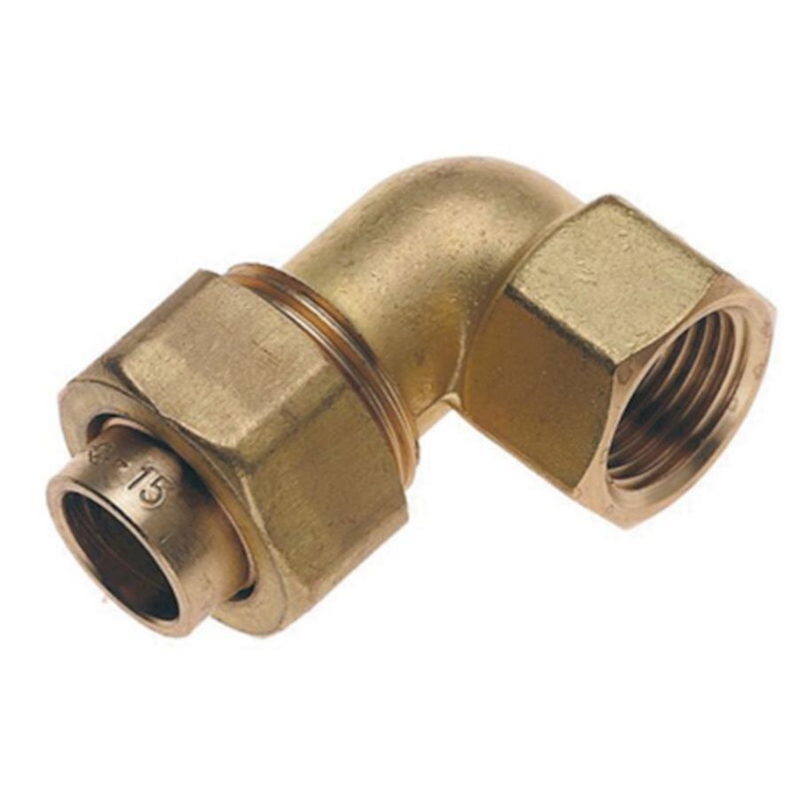 3-delige kniekoppeling mess. soldeer 12x3/8"bn. Gastec VVE=5