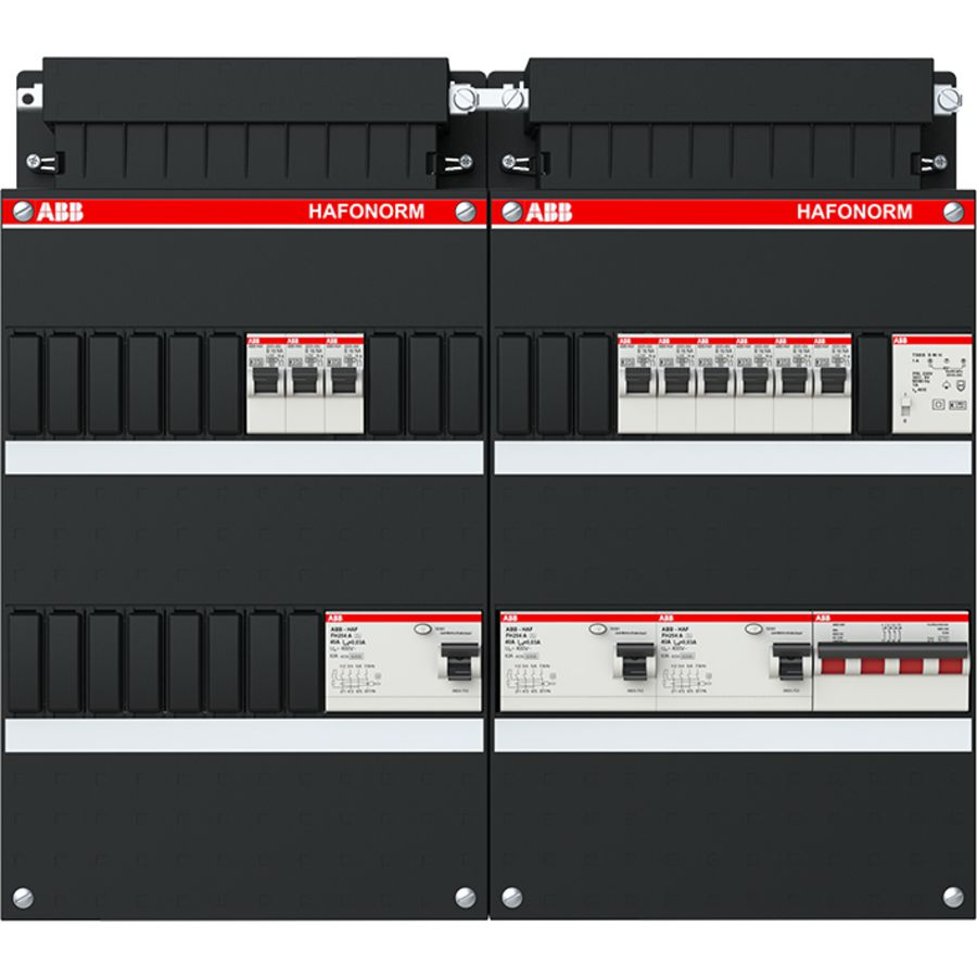 Installatiekast 9x achter 3x 30mA+T+HS 3-f 1SPF006908F2700