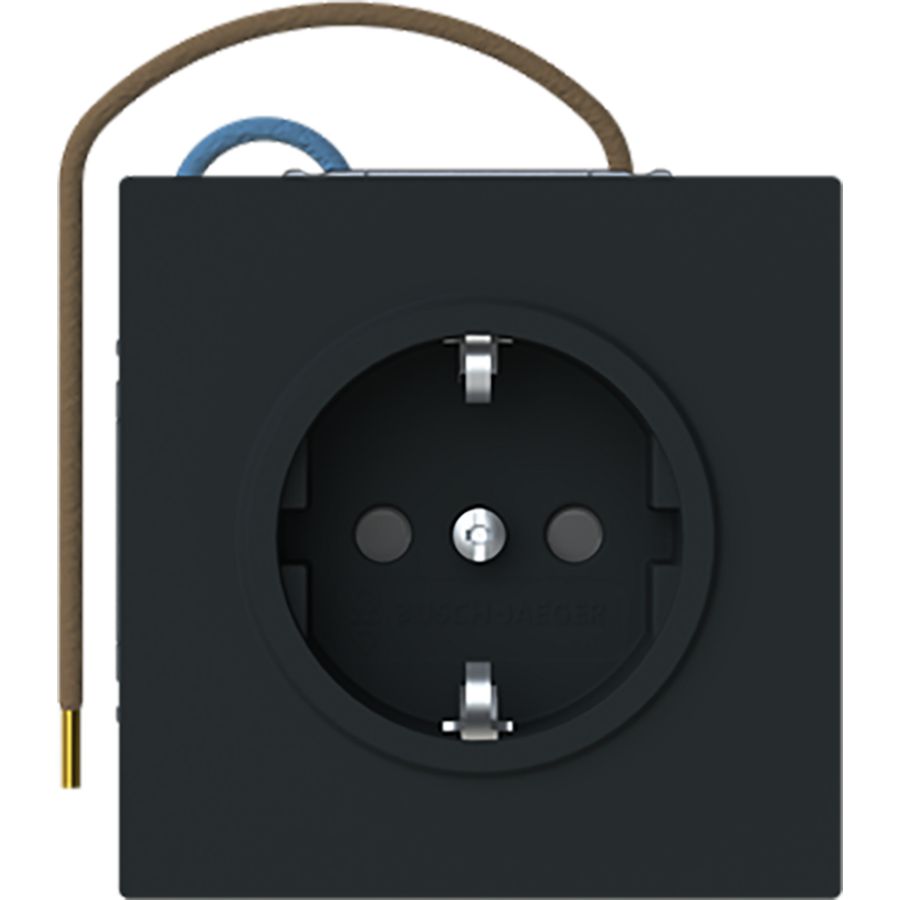 Wandcontactdoos ra Centraalplaat steplight inb art-matzwart (20 EUCBLI-45M)
