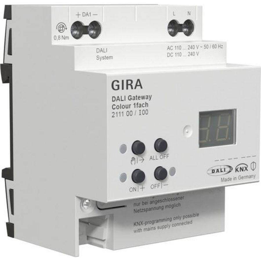 DALI gateway Colour 1-voudig DIN-rail KNX Secure