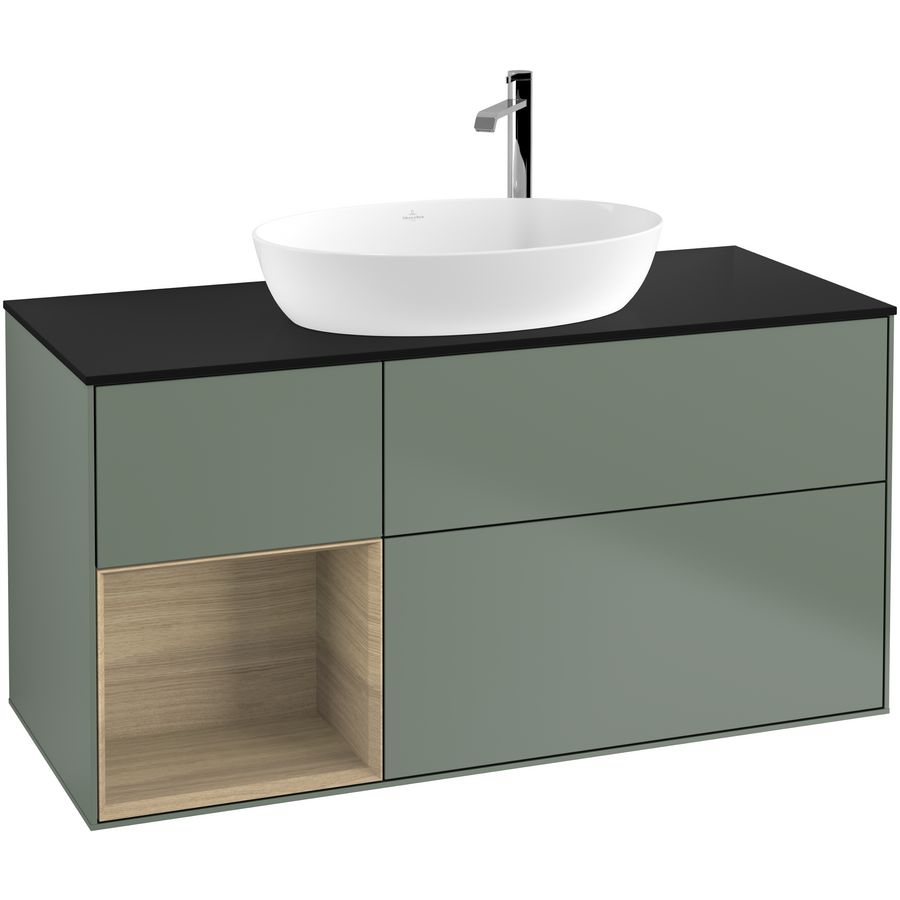 Wastafelonderkast Finion 1200x603x501mm Olive Matt Lacquer G942PCGM