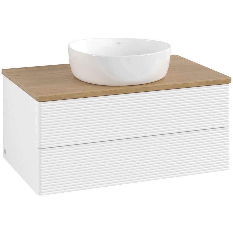 Wastafelonderkast Antao 800x360x500mm White Matt Lacquer K19111MT