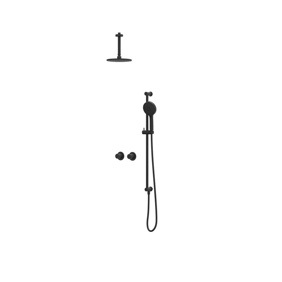 Afbouwdeel regendouche IVY combiset Bond 3 inbouwthermostaat symmetry mat zwart CSB3EXMZBDBB excl. inbouwbox