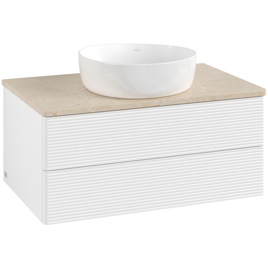 Wastafelonderkast Antao 800x360x500mm White Matt Lacquer K19113MT