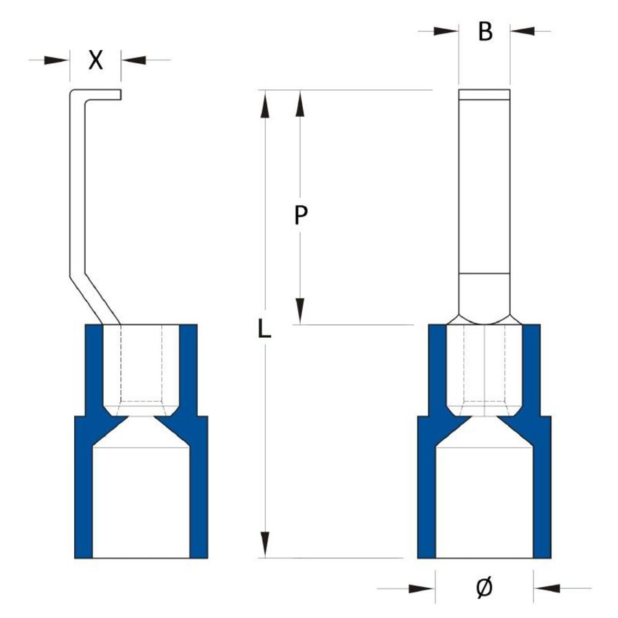 Kabelsch. instal. besch. g. d. max: 2.5 m 1233330000 VVE=100