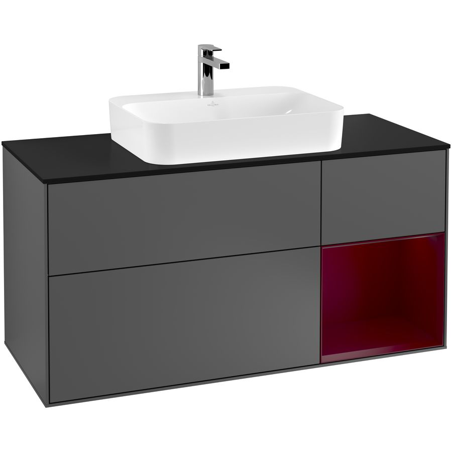 Wastafelonderkast Finion 1200x603x501mm Antr. Matt Lacquer F422HBGK