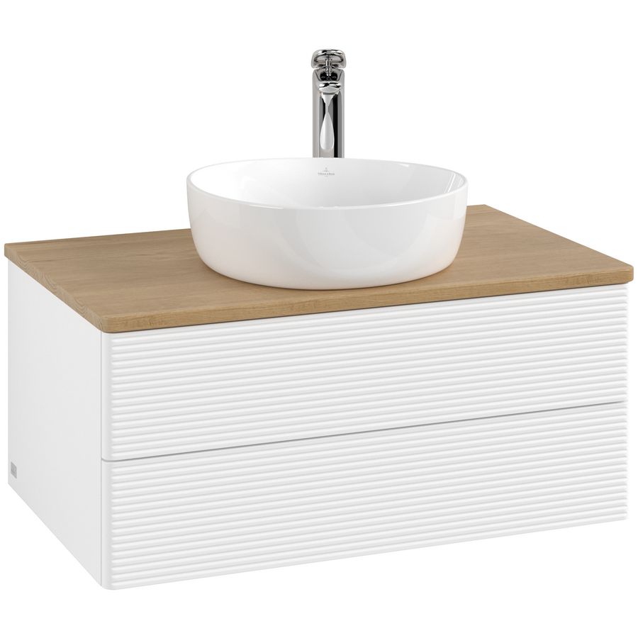 Wastafelonderkast Antao 800x360x500mm White Matt Lacquer K19151MT