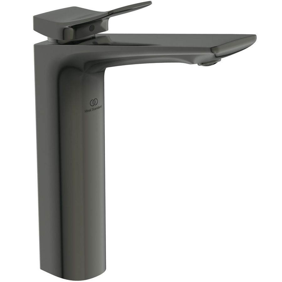 Conca verhoogde wastafelmengkraan zonder waste magnetic grey (grijs)