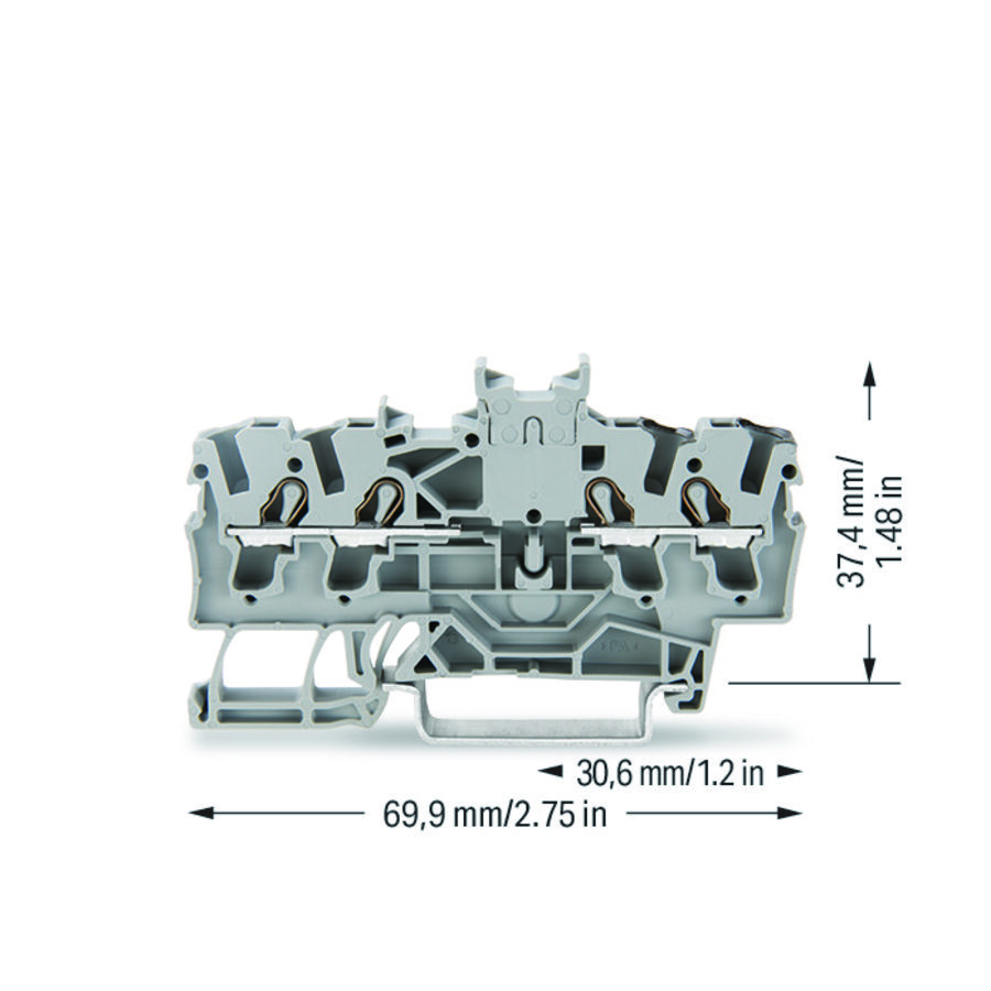 Dubbele rijg 2,5mm² dubbele mark.shouder midden gr VVE=100
