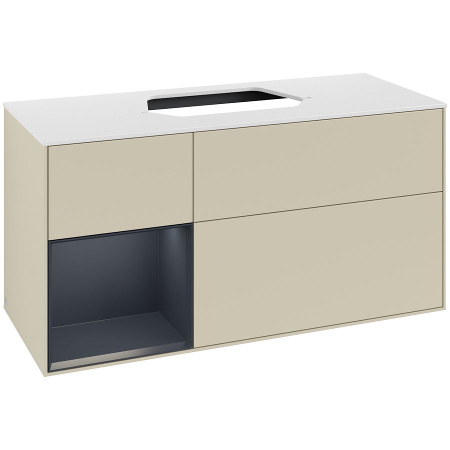 Wastafelonderkast Finion 1200x603x501mm S.Grey Matt Lacquer G411HGHJ