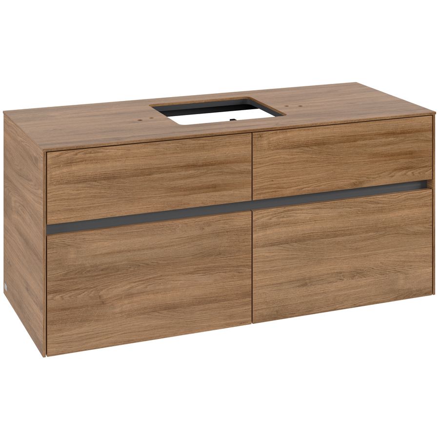 Wastafelonderkast Collaro 1200x548x500mm Oak.Kans C12800RH