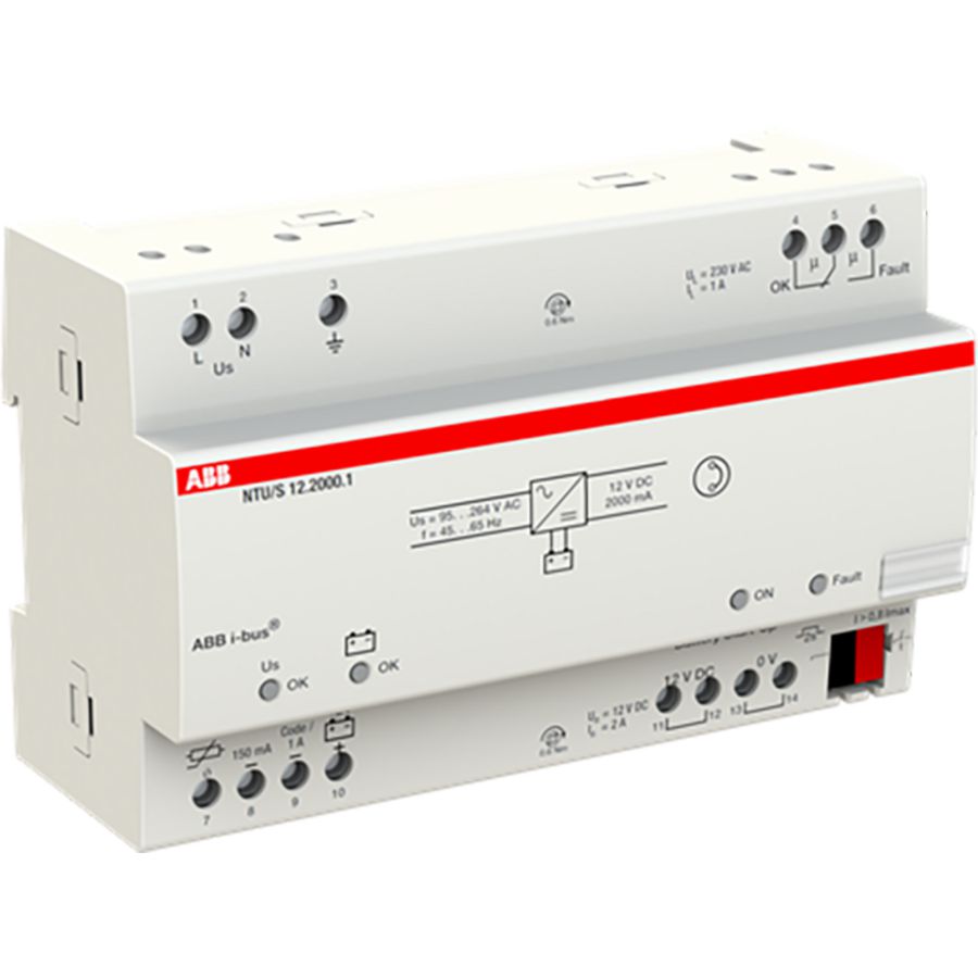 Onderbrekingsvrije voeding KNX 12V 2 A DIN-rail (NTU/S12.2000.1)