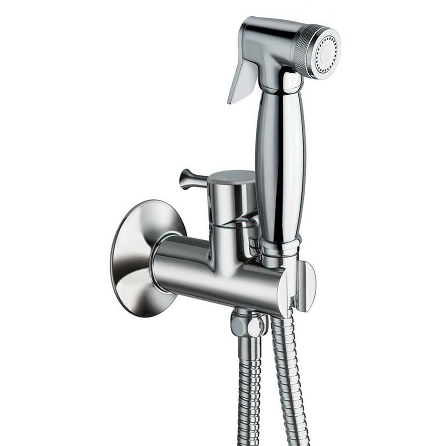 Tuka Tuka closetdoucheset / handsproeier inbouw chroom mengkraan, houder en handdouche met aan/uit-knop