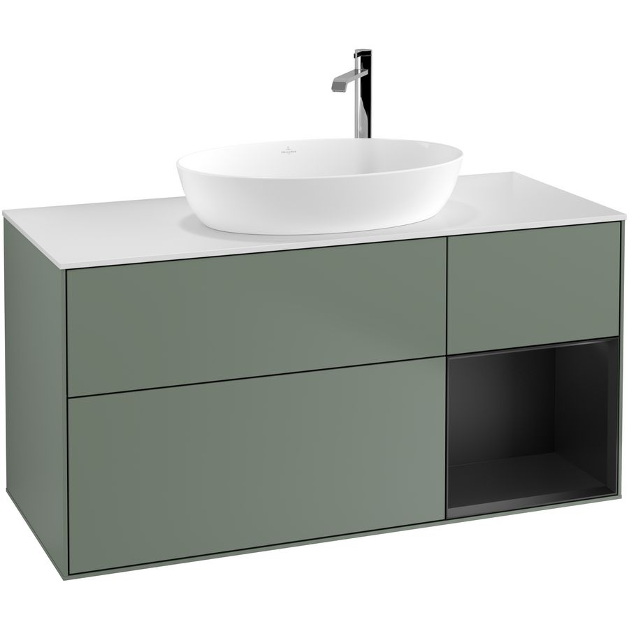 Wastafelonderkast Finion 1200x603x501mm Olive Matt Lacquer G951PDGM