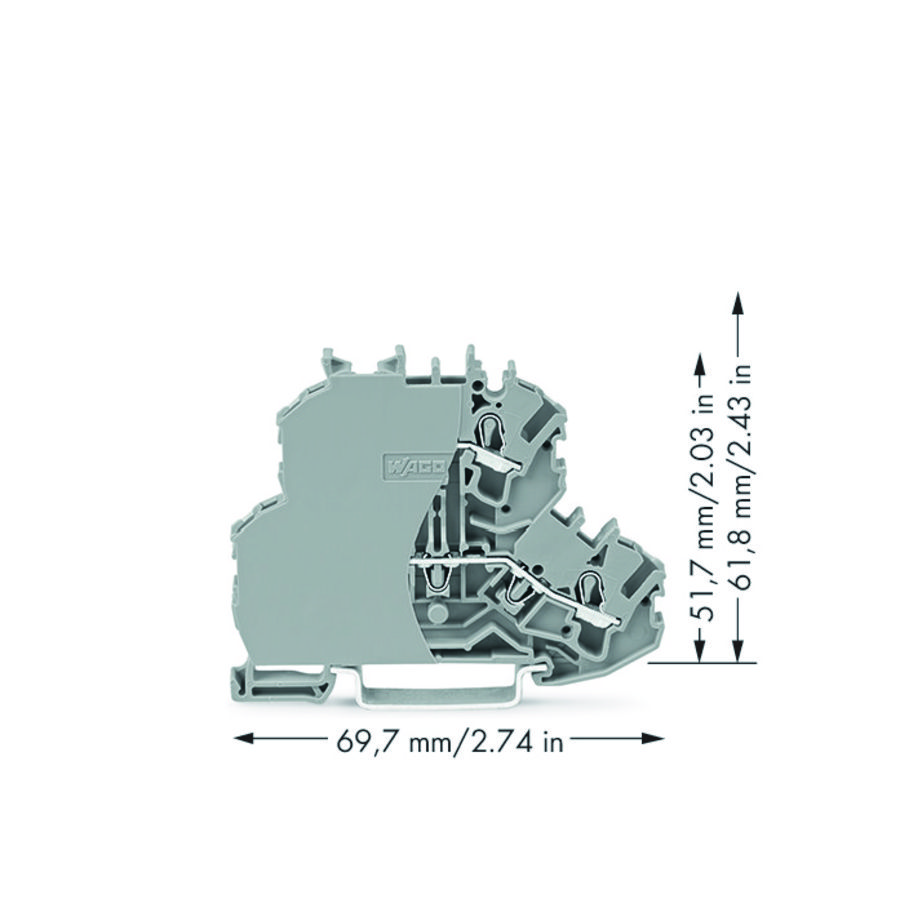 2etageklem Rijg-/rijg afsluitplaat 2002-2201/099-000 VVE=50