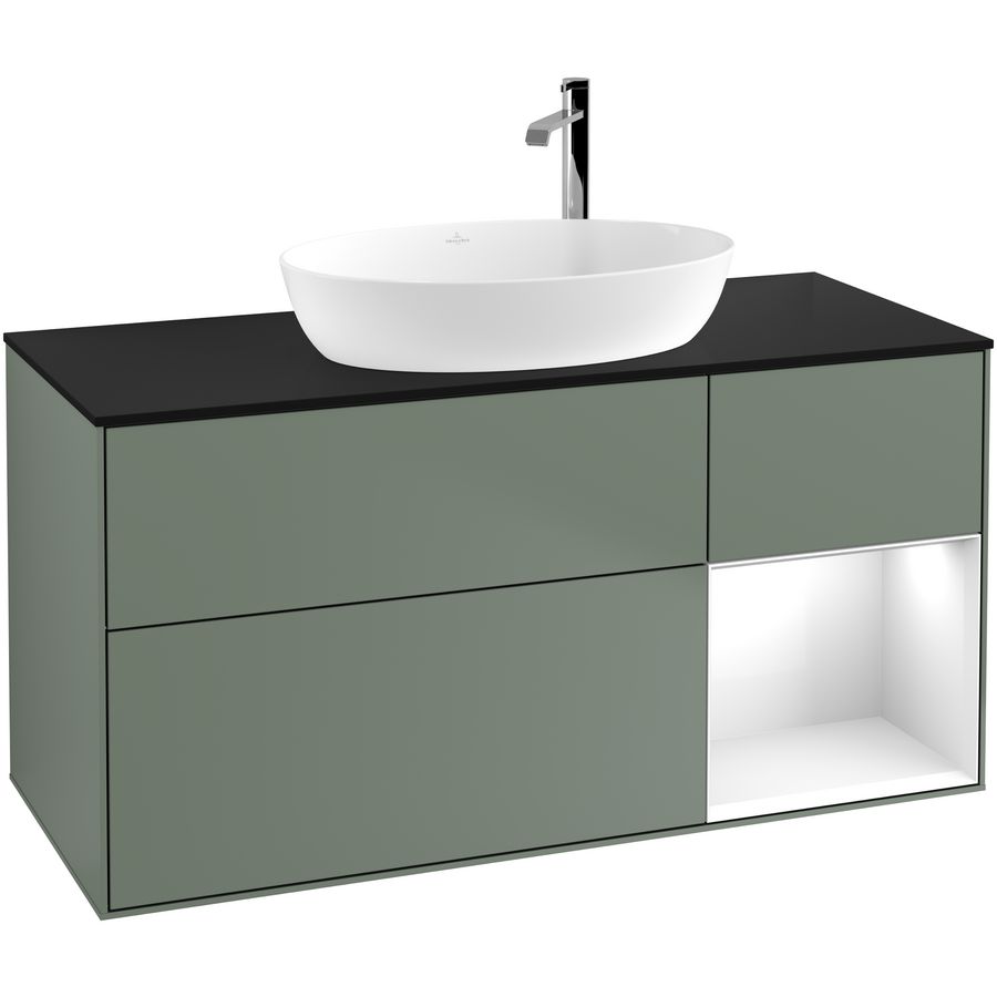 Wastafelonderkast Finion 1200x603x501mm Olive Matt Lacquer G952GFGM