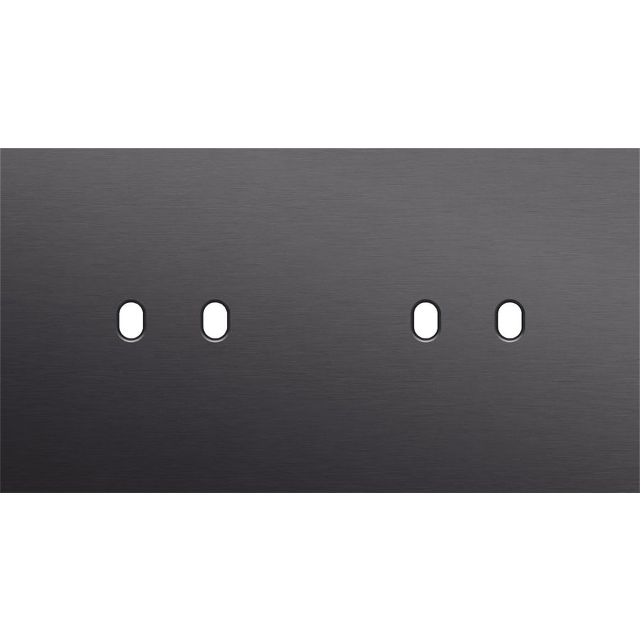 Tweevoudige afdekpl. horizontaal 71mm centerafstand tweevoud