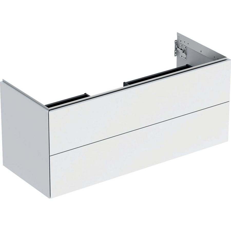 Wastafelonderkast 2x la 120cm mat wit ONE