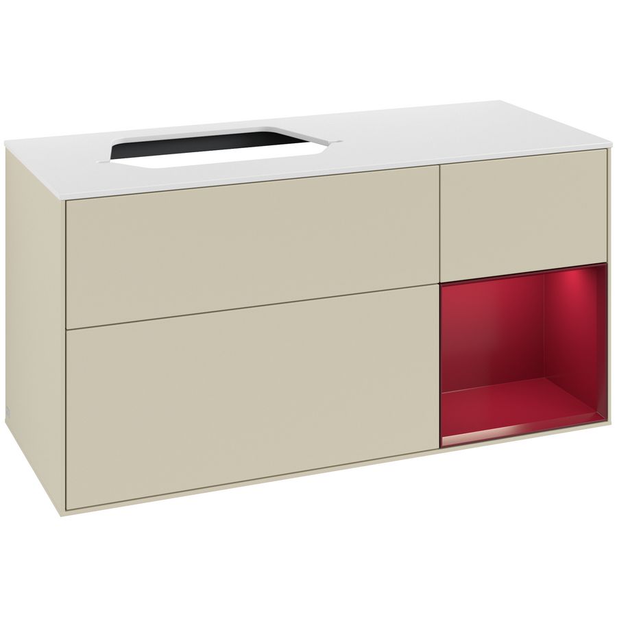 Wastafelonderkast Finion 1200x603x501mm S.Grey Matt Lacquer G401HBHJ