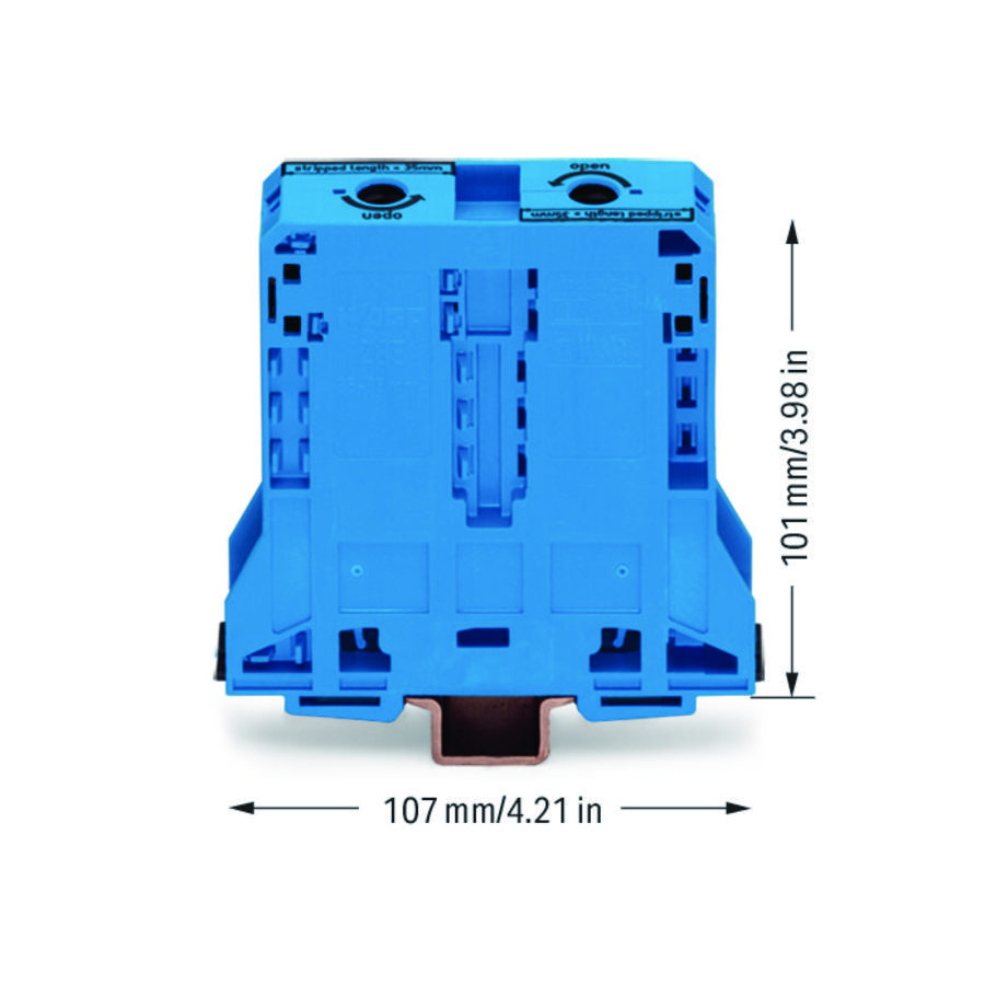 2-draads rijgklem 95mm² markeringsh. zijkant 285-194 VVE=5