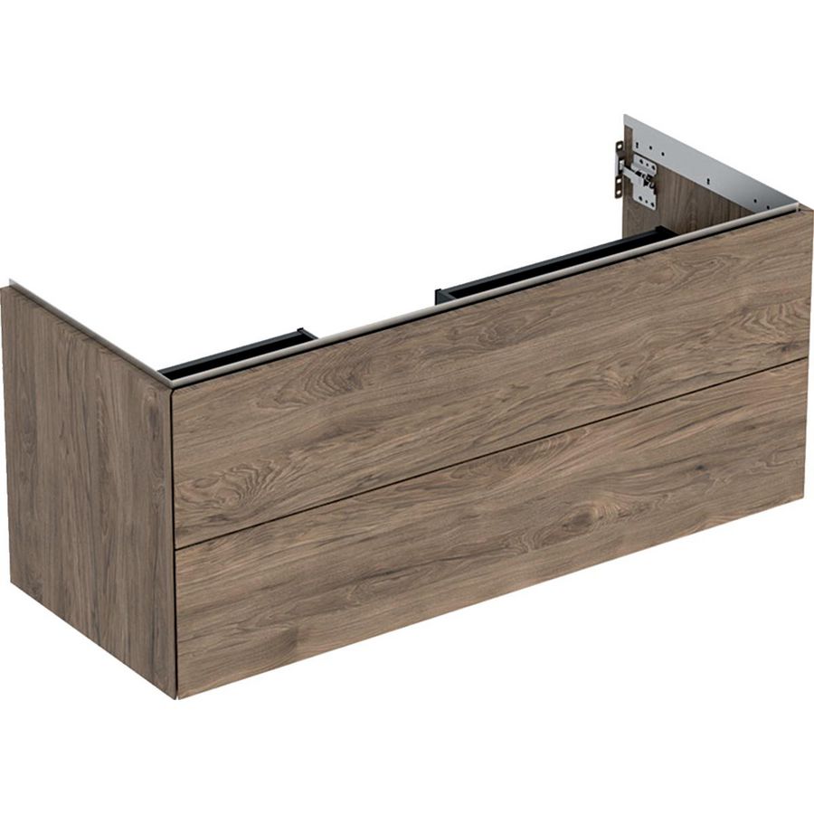 Wastafelonderkast 2x la 120cm noten hickory ONE