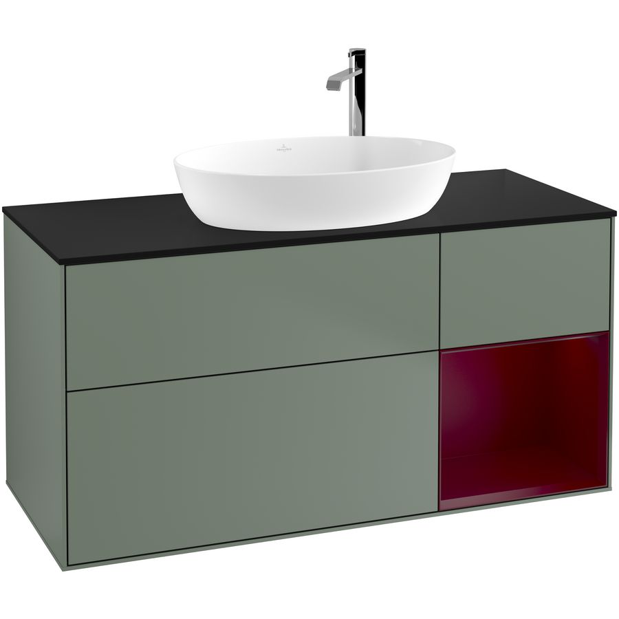 Wastafelonderkast Finion 1200x603x501mm Olive Matt Lacquer G952HBGM