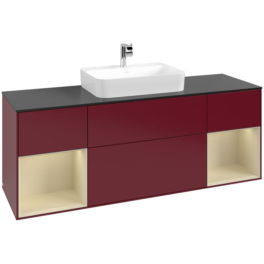 Wastafelonderkast Finion 1600x603x501mm Peony Matt Lacquer G452HJHB