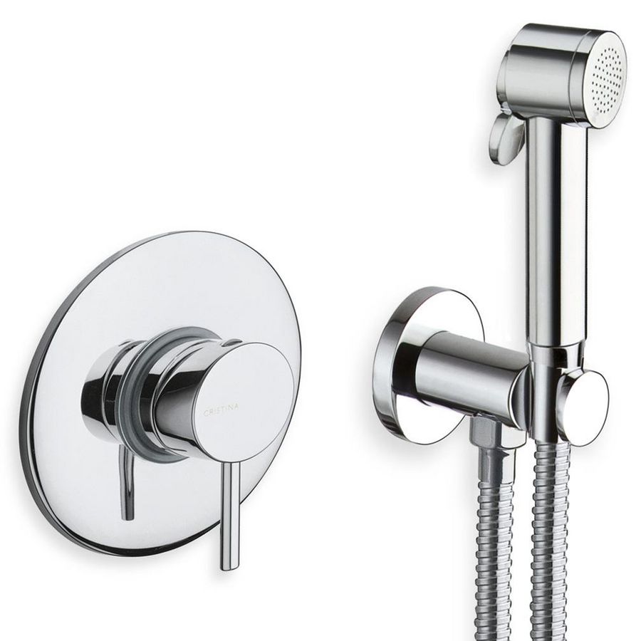 Tuka Tuka closetdoucheset / handsproeier chroom separate inbouwmengkraan, houder en handdouche met aan/uit-knop