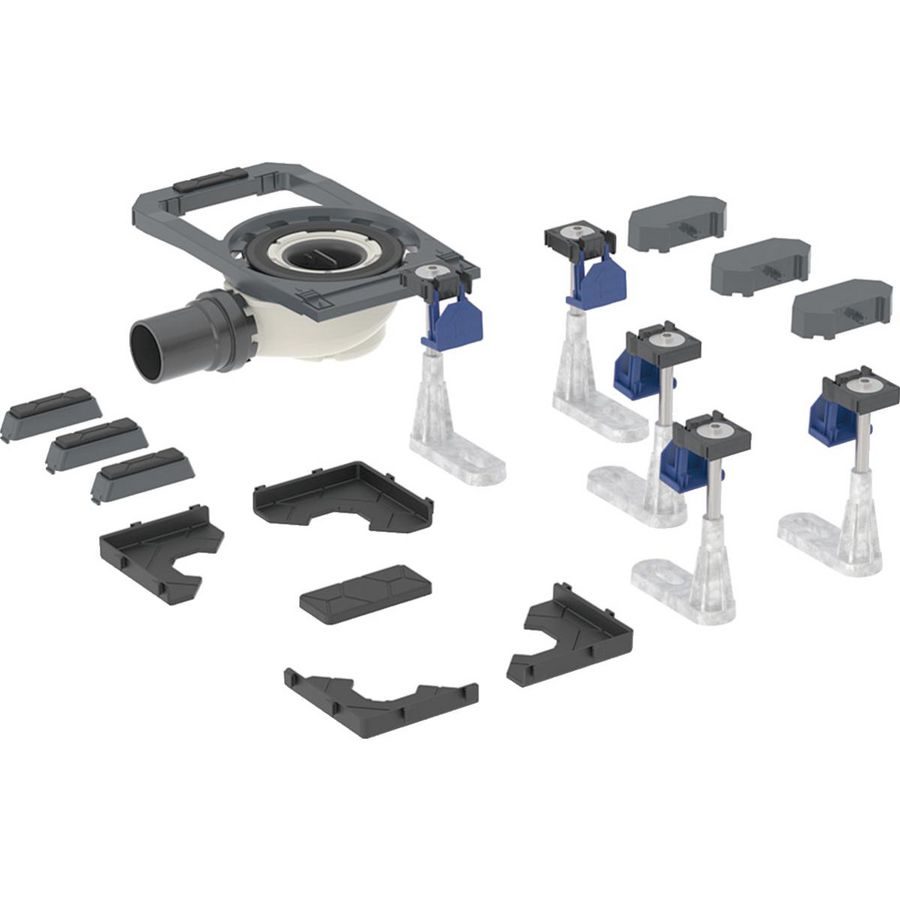 Douchesifon met vijf lange steunpoten geïntegreerd voor CleanFloor30 douchevloer waterslothoogte 50 mm
