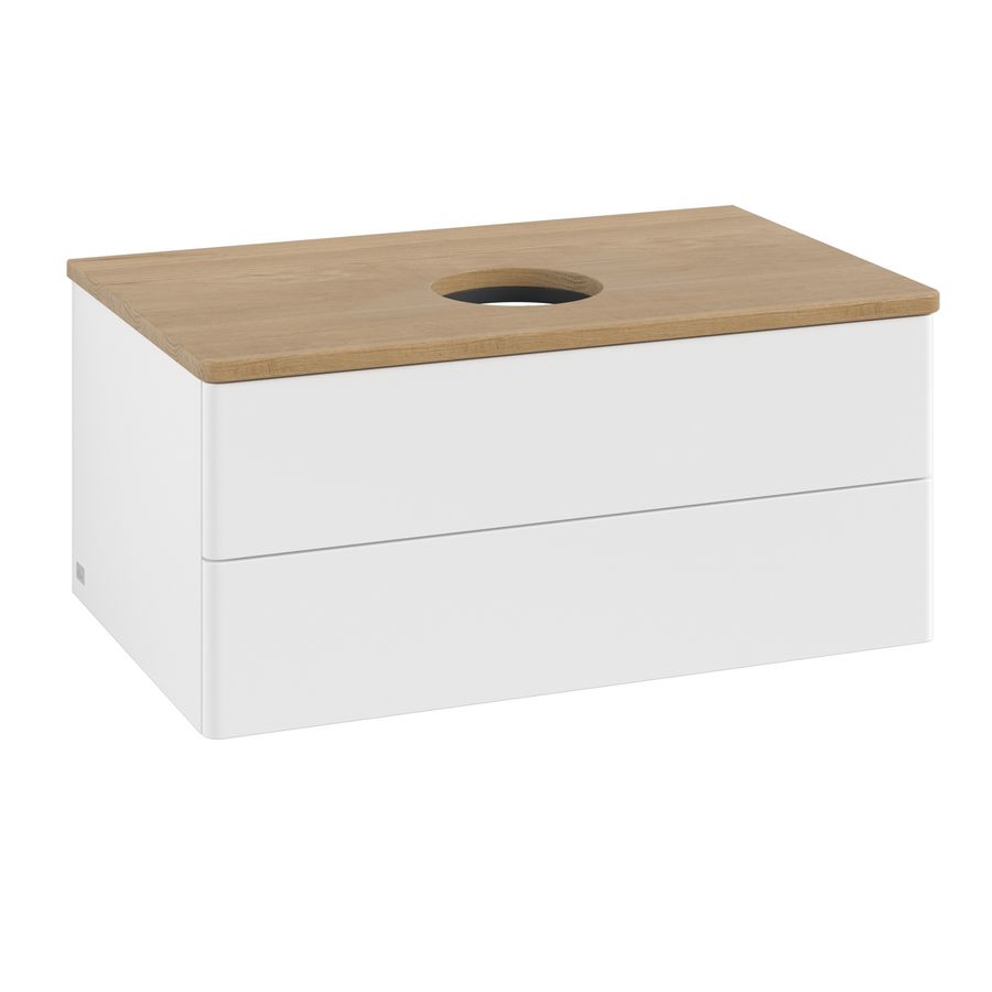 Wastafelonderkast Antao 800x360x500mm White Matt Lacquer K19011MT