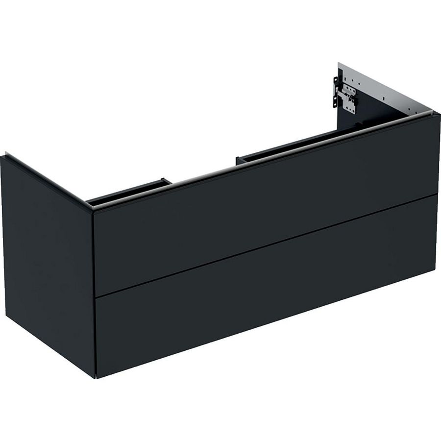Wastafelonderkast 2x la 120cm zwart mat ONE