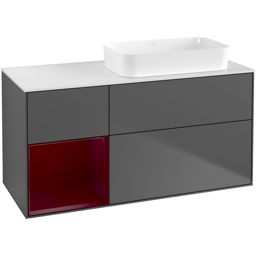 Wastafelonderkast Finion 1200x603x501mm Antr. Matt Lacquer F681HBGK