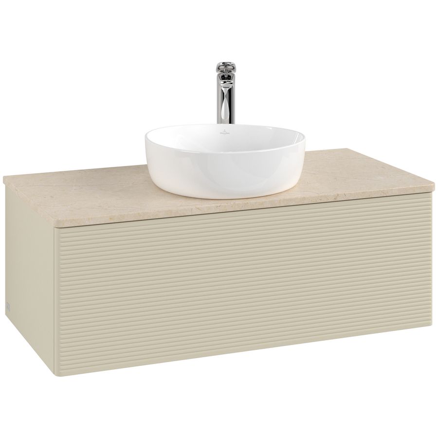 Wastafelonderkast Antao 1000x360x500mm S.Grey Matt Lacquer L31153HJ