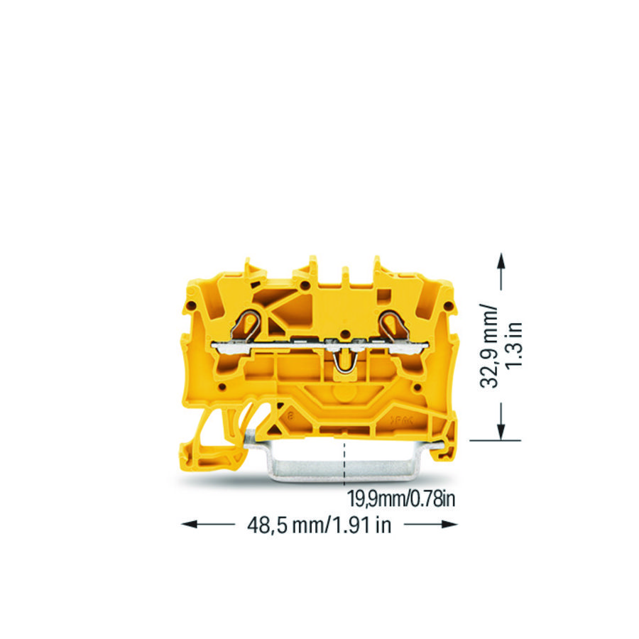 2-draads rijg 1,5mm² voor Ex e II-geel VVE=100
