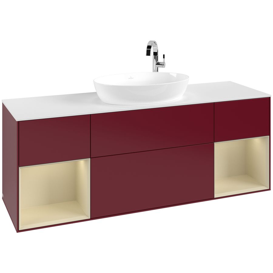 Wastafelonderkast Finion 1600x603x501mm Peony Matt Lacquer G981HJHB