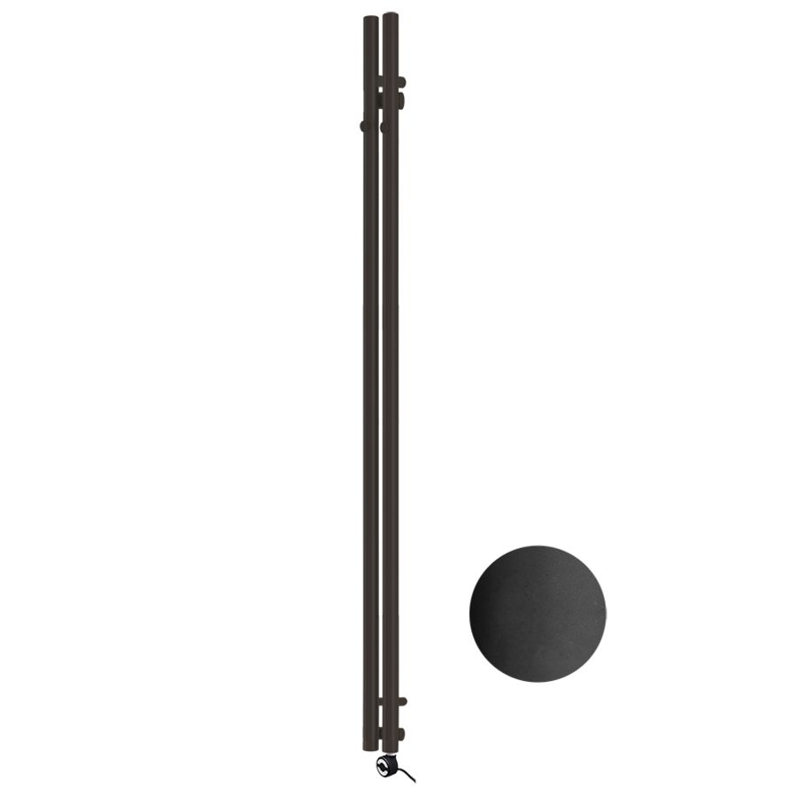 Buisradiator Tubo Hook E-Comfort 1200x95mm 200W Mat Zwart