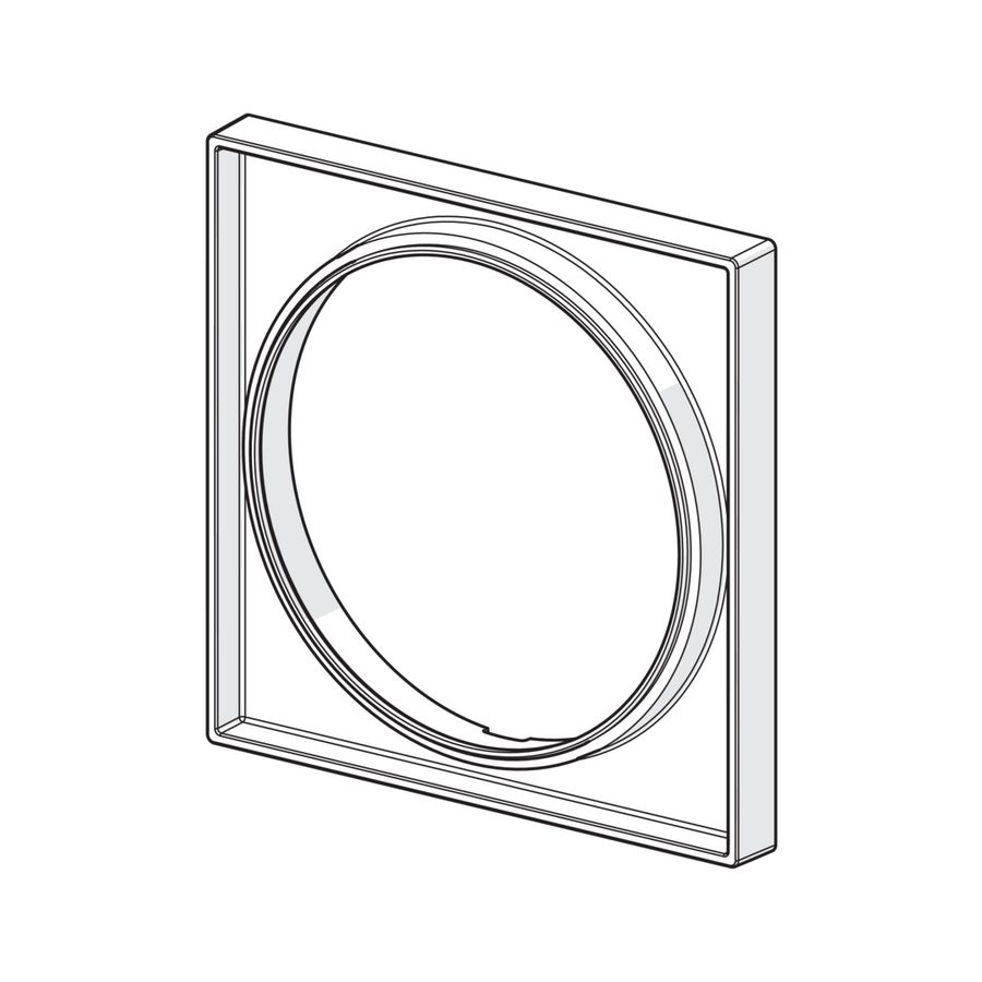 Bluebox rozetverlenging 15mm vierkant 170mm