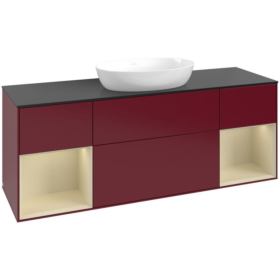 Wastafelonderkast Finion 1600x603x501mm Peony Matt Lacquer GD02HJHB