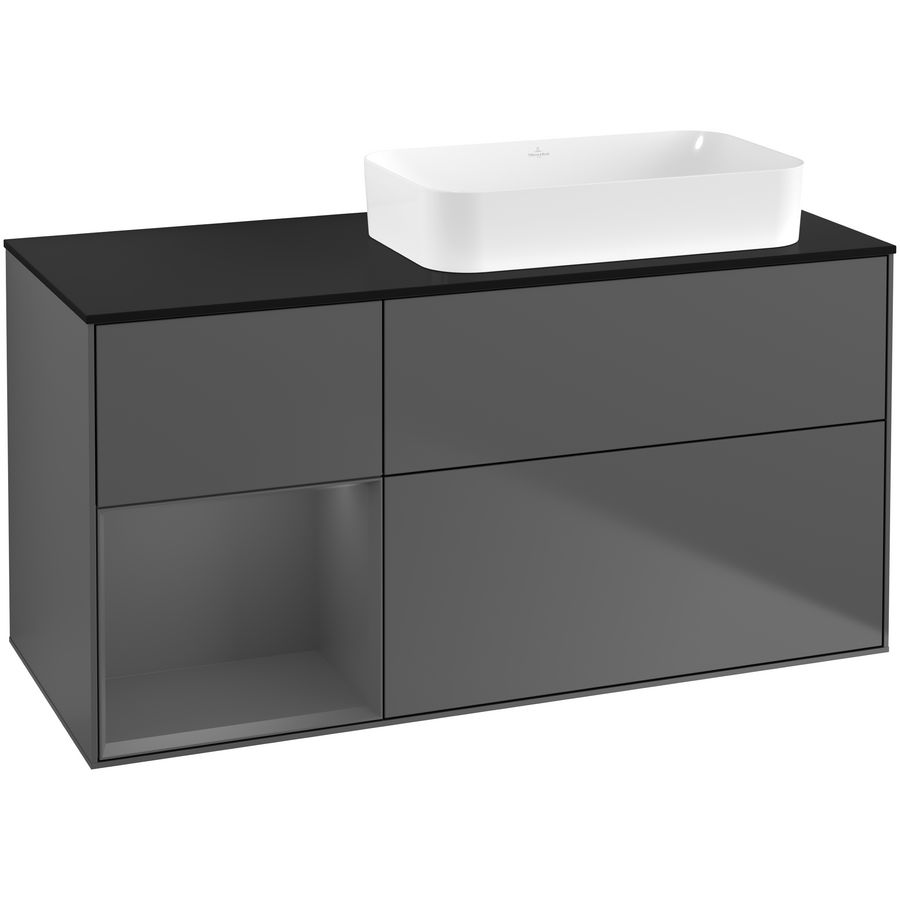 Wastafelonderkast Finion 1200x603x501mm Antr. Matt Lacquer F682GKGK