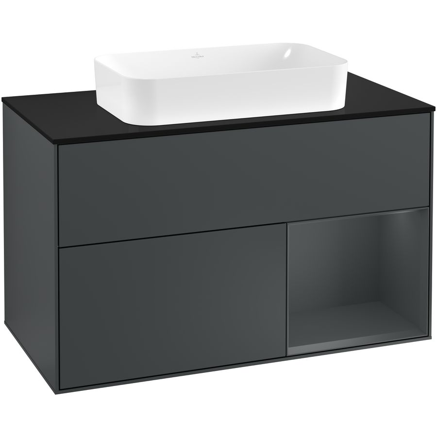Wastafelonderkast Finion 1000x603x501mm Mid.Blue Matt Lacquer G252HGHG