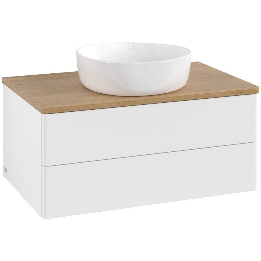 Wastafelonderkast Antao 800x360x500mm White Matt Lacquer L19011MT