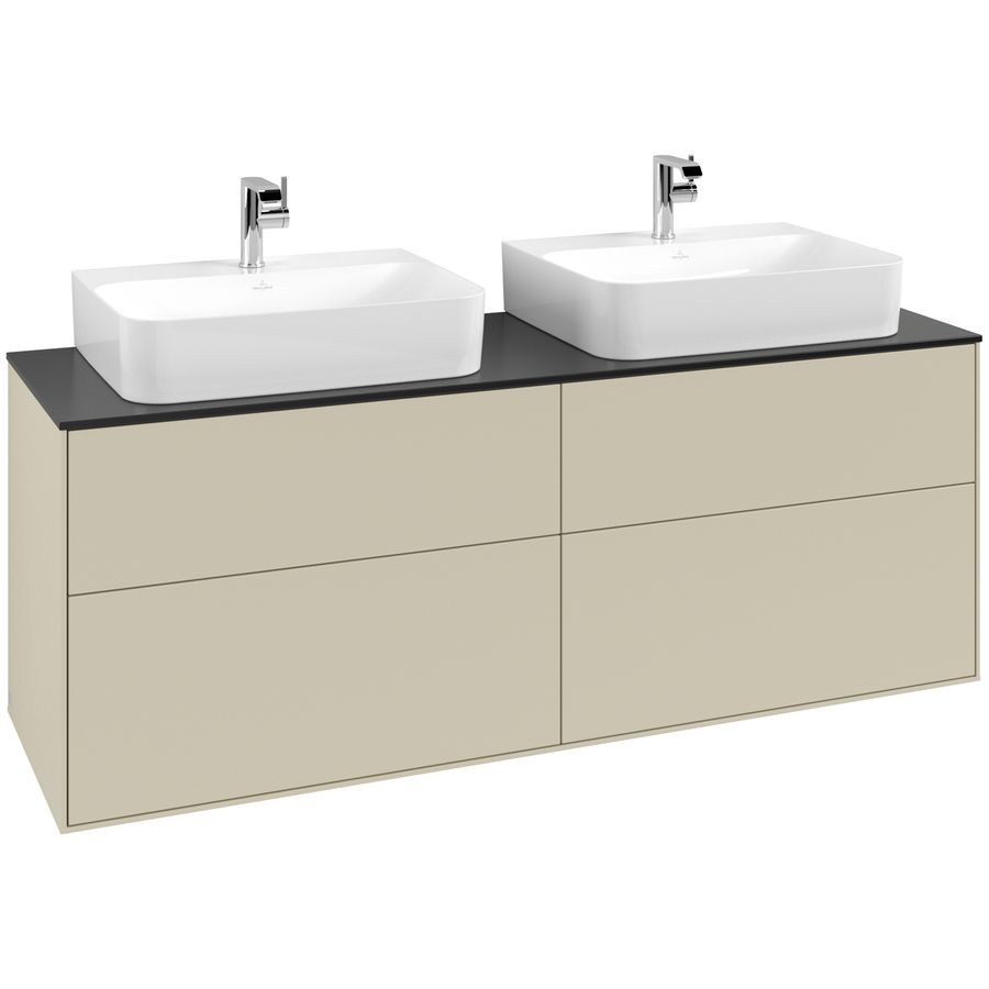 Wastafelonderkast Finion 1600x603x501mm S.Grey Matt Lacquer F18200HJ