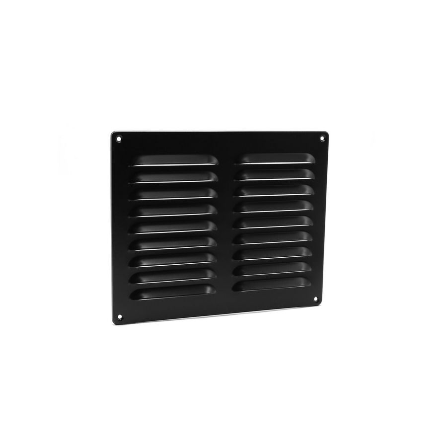 ALU schoepenrooster 250x200mm zwart